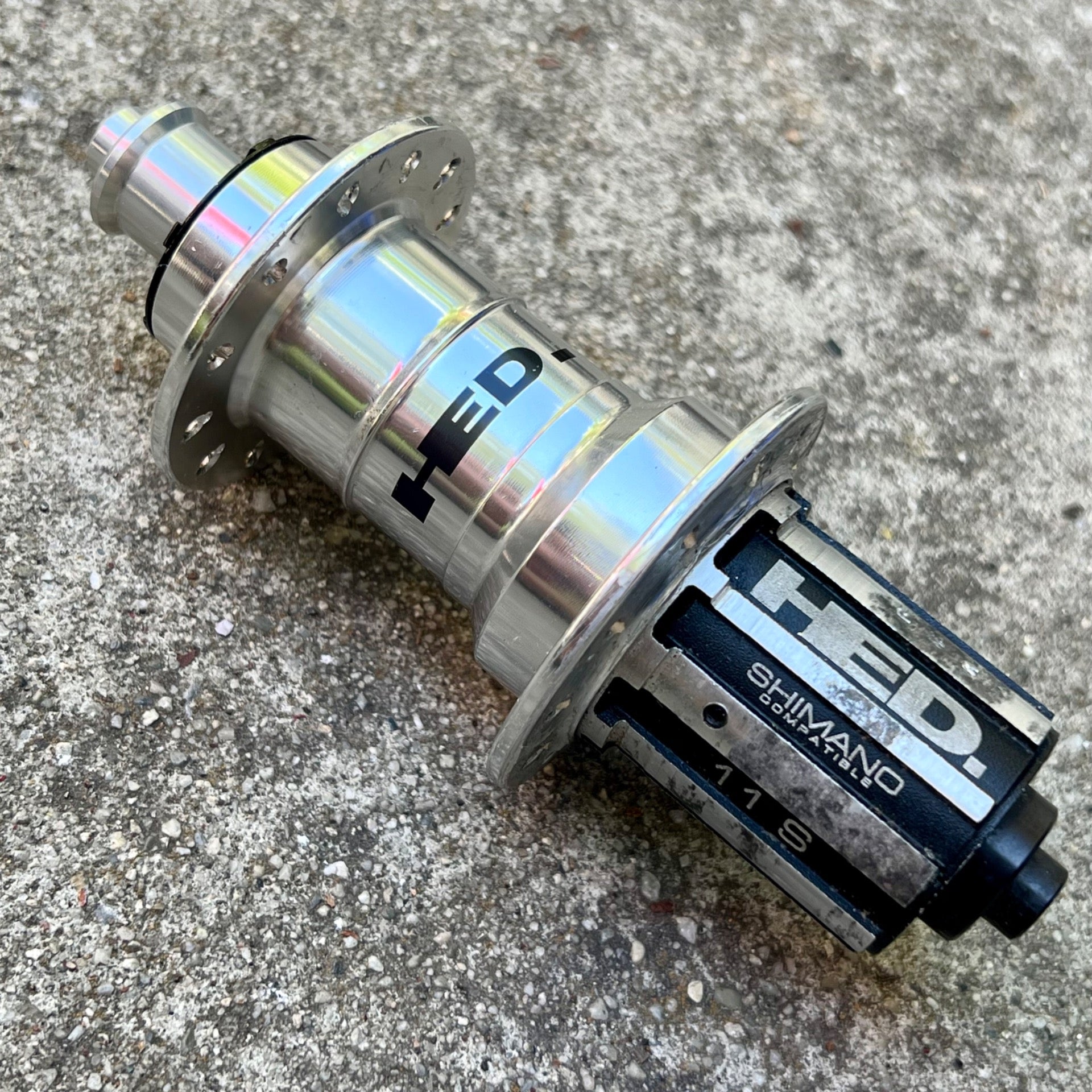 HED 24H Hole Shimano 11 Speed Rear Hub 130mm Silver Anodized Road Bike