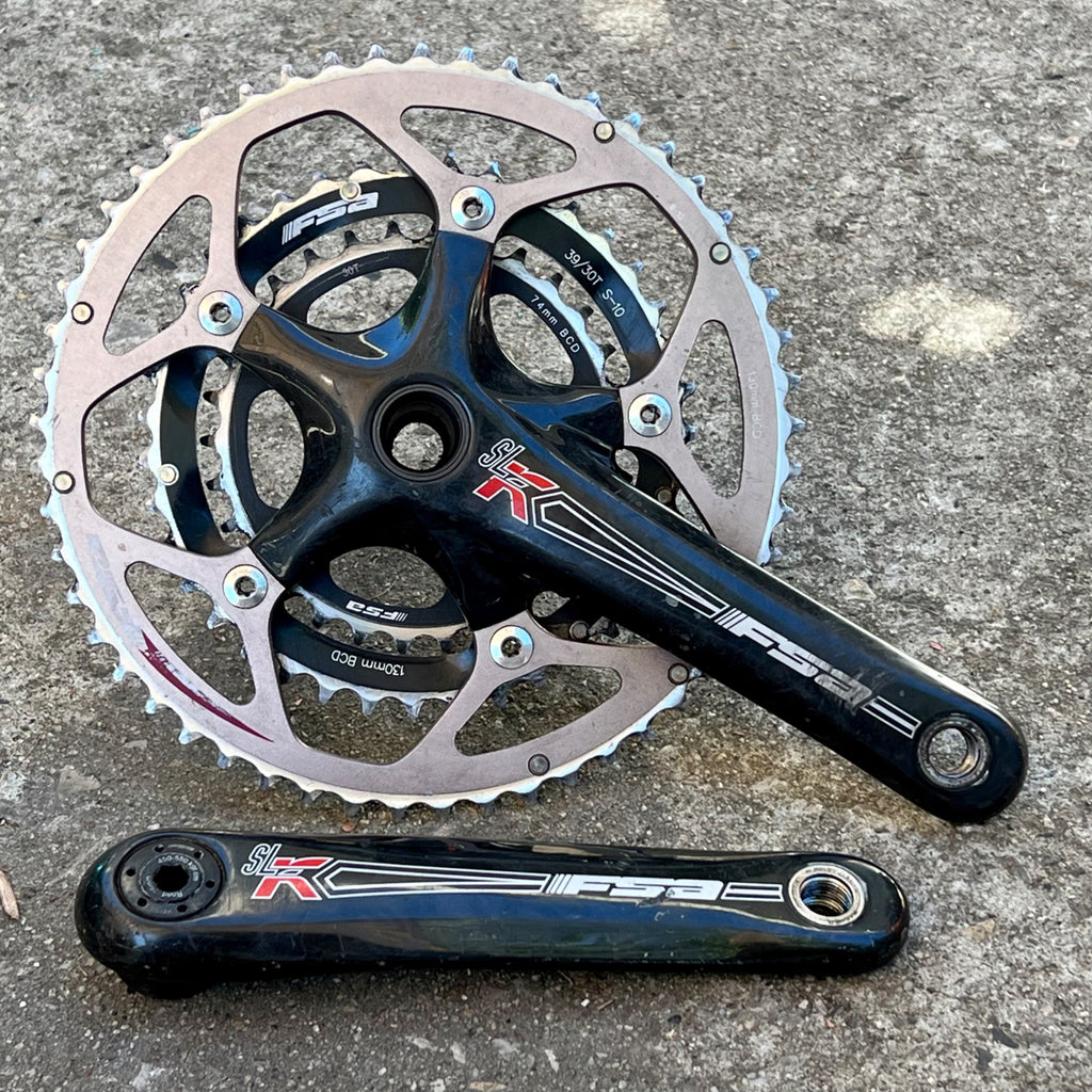 FSA SLK Carbon Triple Crankset 30-39-50T 10 Speed 170mm Road GXP Touring Gravel