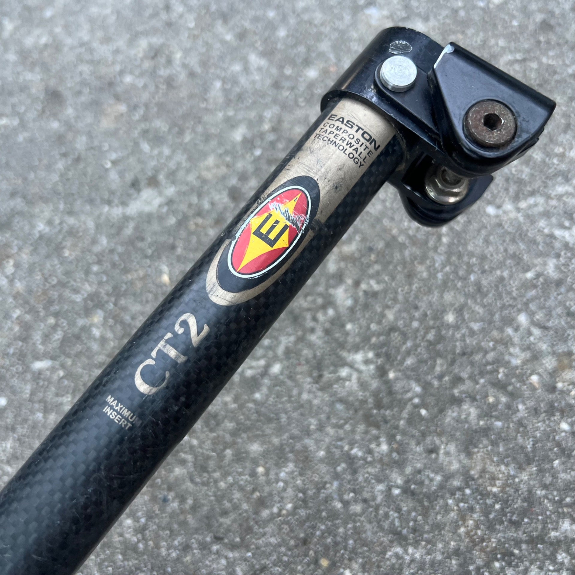 Easton CT2 26.8x340mm Carbon Seatpost Vintage MTB Black Mountain Bike Long Retro