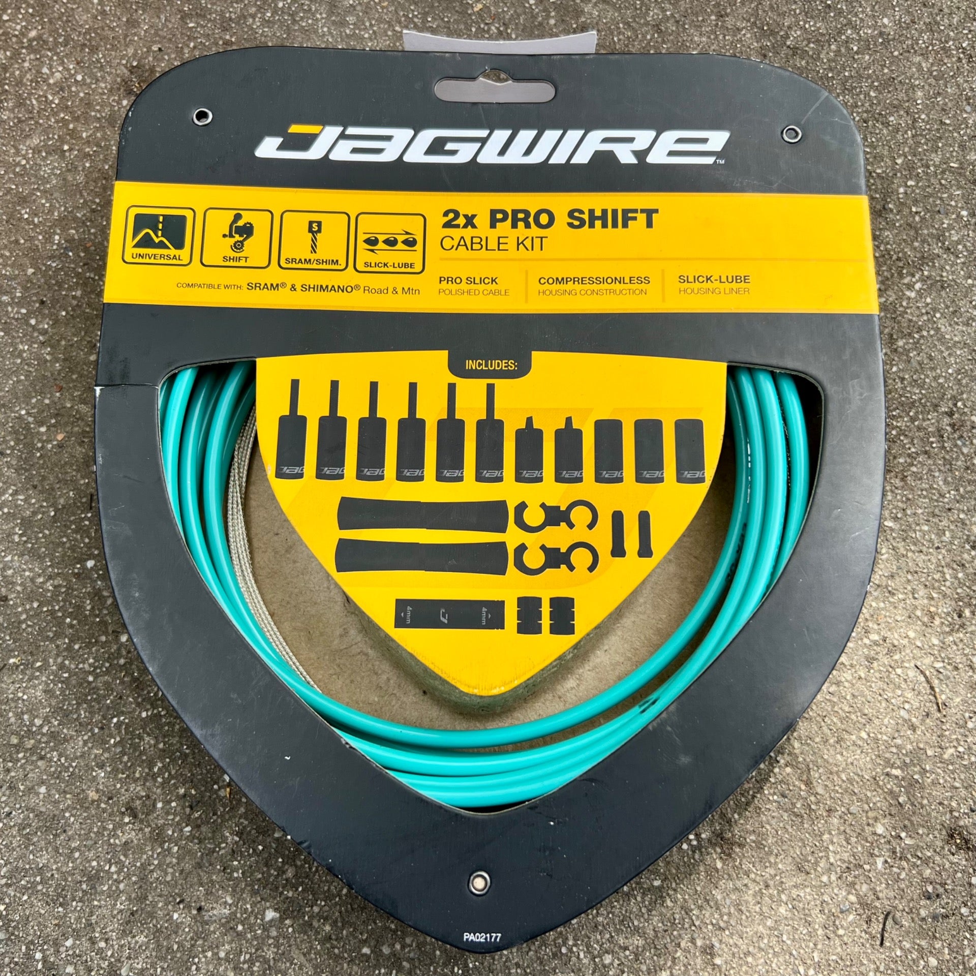Jagwire Pro Shift Cable & Housing Kit MTB Road Bianchi Celeste Teal Blue Green