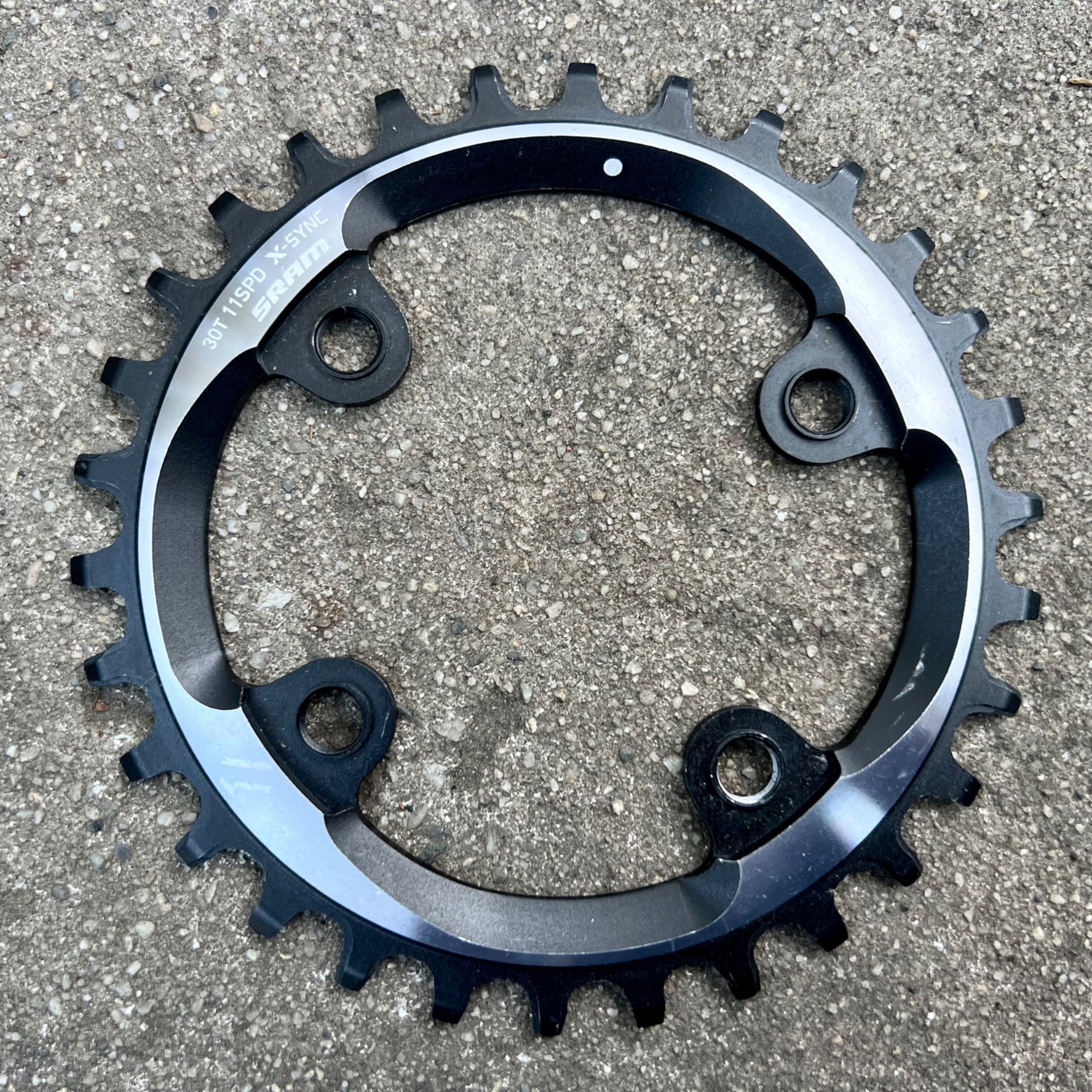 NEW SRAM XX1 X-Sync 30T 11 Speed 76BCD Asymmetrical Chainring Black Silver MTB 