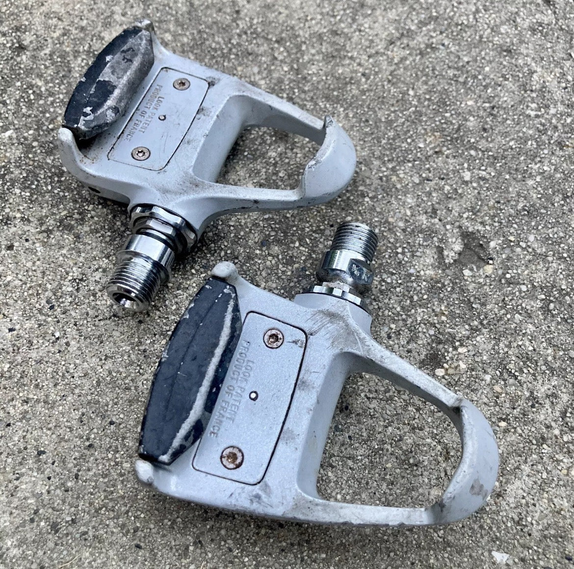 Shimano PD-7401 Dura Ace Look Clipless Pedals Vintage Retro Road Gray Silver