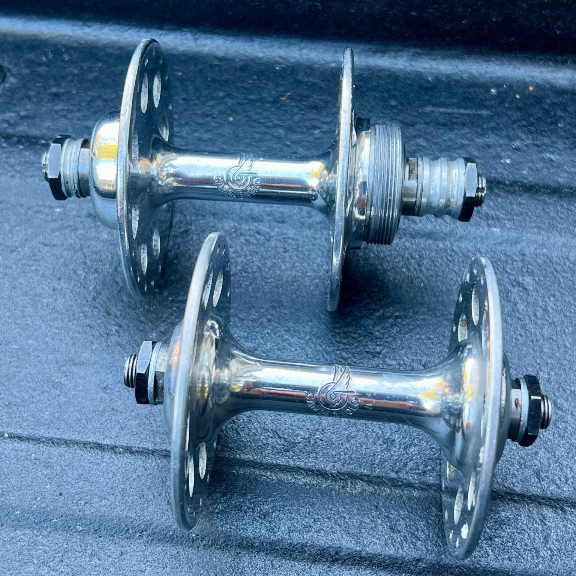 Campagnolo Nuovo Tipo 36H Hole High Flange Hubset 120mm Vintage Road Silver Camp