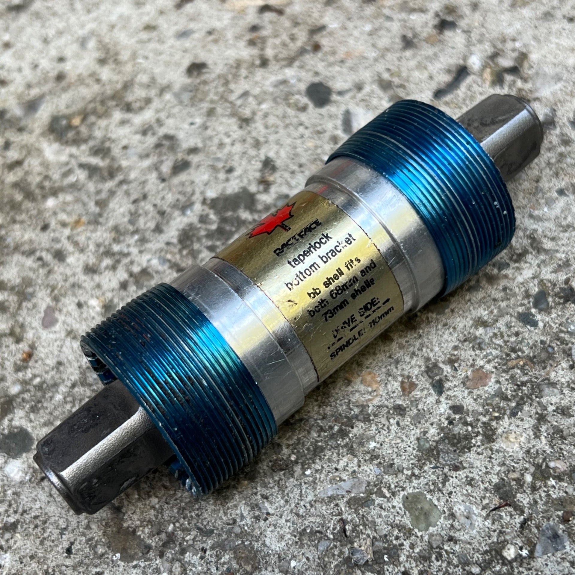 Raceface Titanium Taperlock Bottom Bracket 110mm English Thread 68/73mm Vintage 