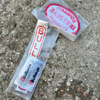 Used Vintage Bullseye Stickers & Patch Red Chrome Silver BMX MTB Hub Decals-Bicycle Bin
