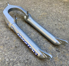 Used Manitou Mach 5 Comp XC Fork Lowers Silver Gray 26” Vintage MTB 28.6mm Bushings-Bicycle Bin