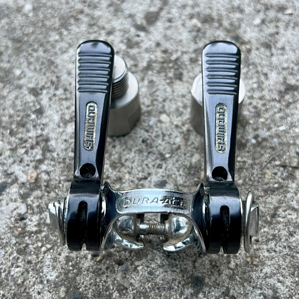Shimano Dura Ace 7200 Black 2x5 Shifters Downtube Friction Vintage Road Gray 