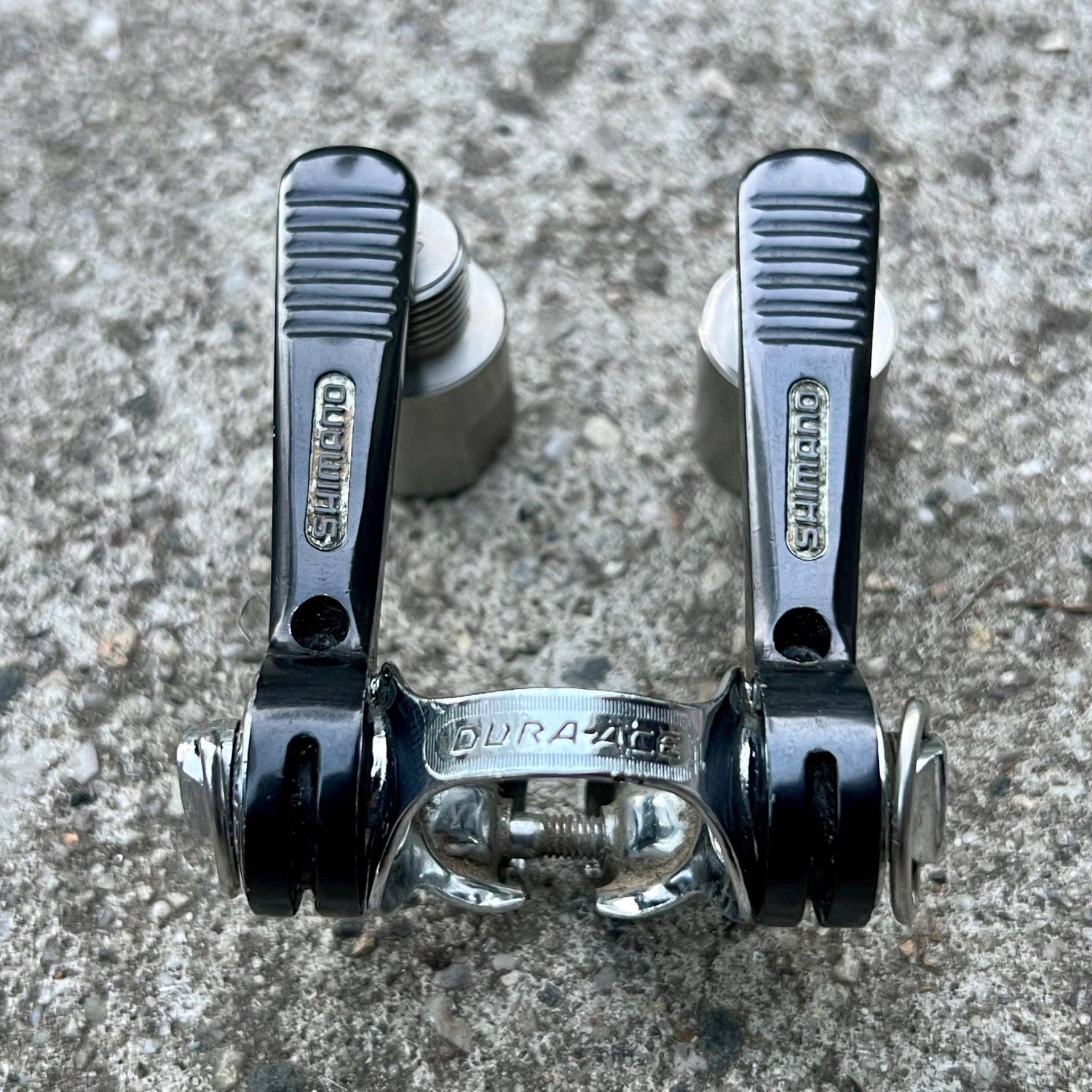 Shimano Dura Ace 7200 Black 2x5 Shifters Downtube Friction Vintage Road Gray 