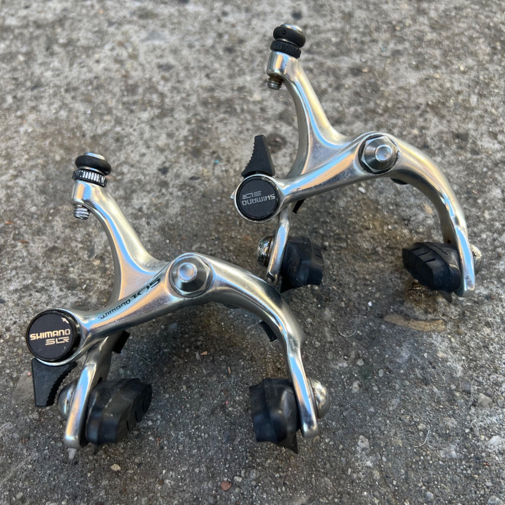 Shimano 105 BR-1050 Side Pull Caliper Brakes Brake Set Vintage Road Bike Rim 