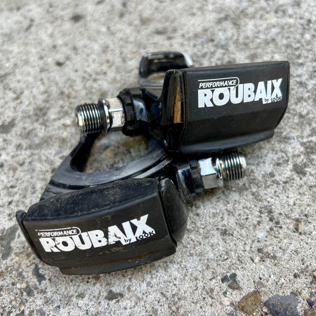 Used Look Roubaix Performance Clipless Pedals Black Vintage Retro Road ARC Gravel-Bicycle Bin