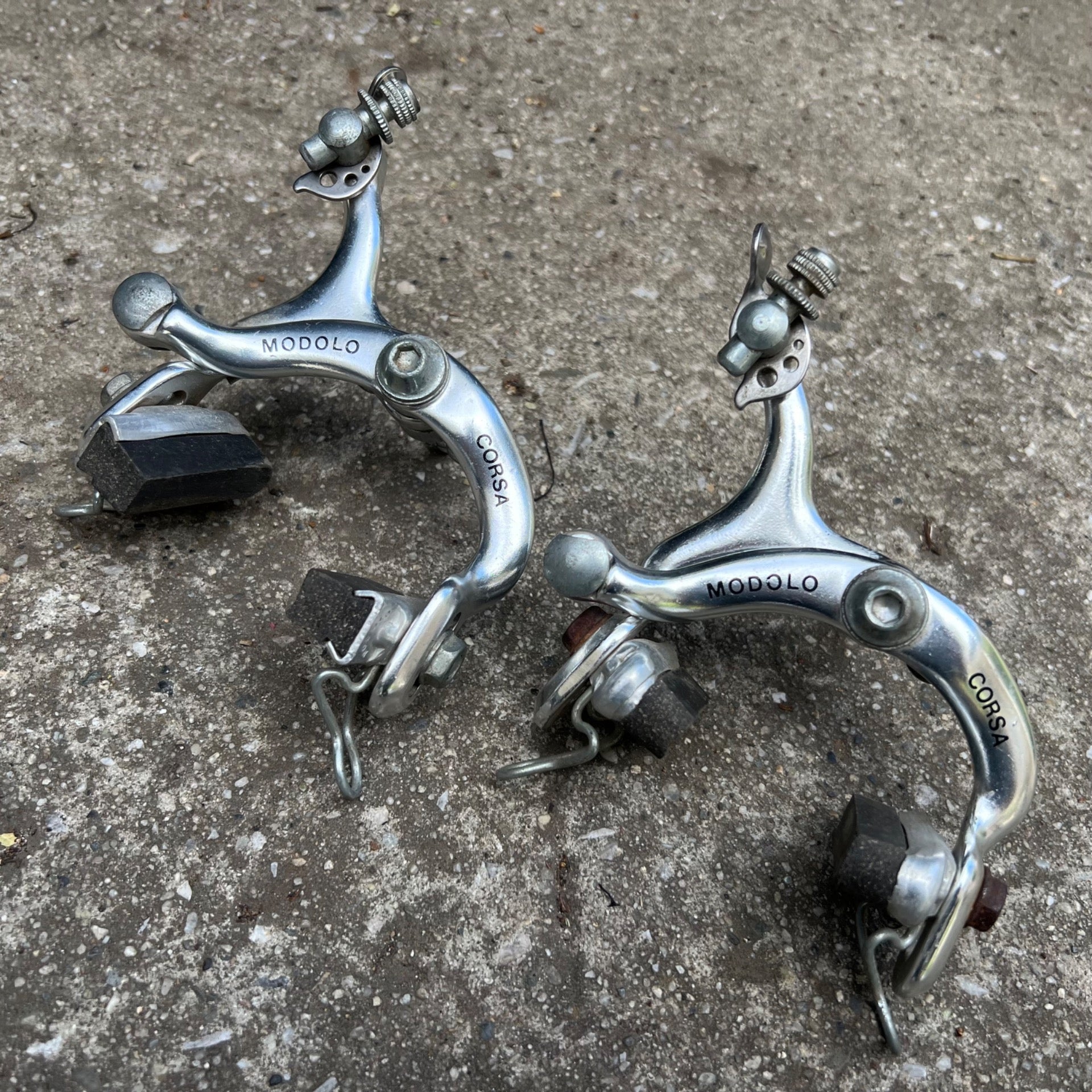 Modolo Corsa Brake Set Brakes Front & Rear Silver Vintage Road Bike Retro