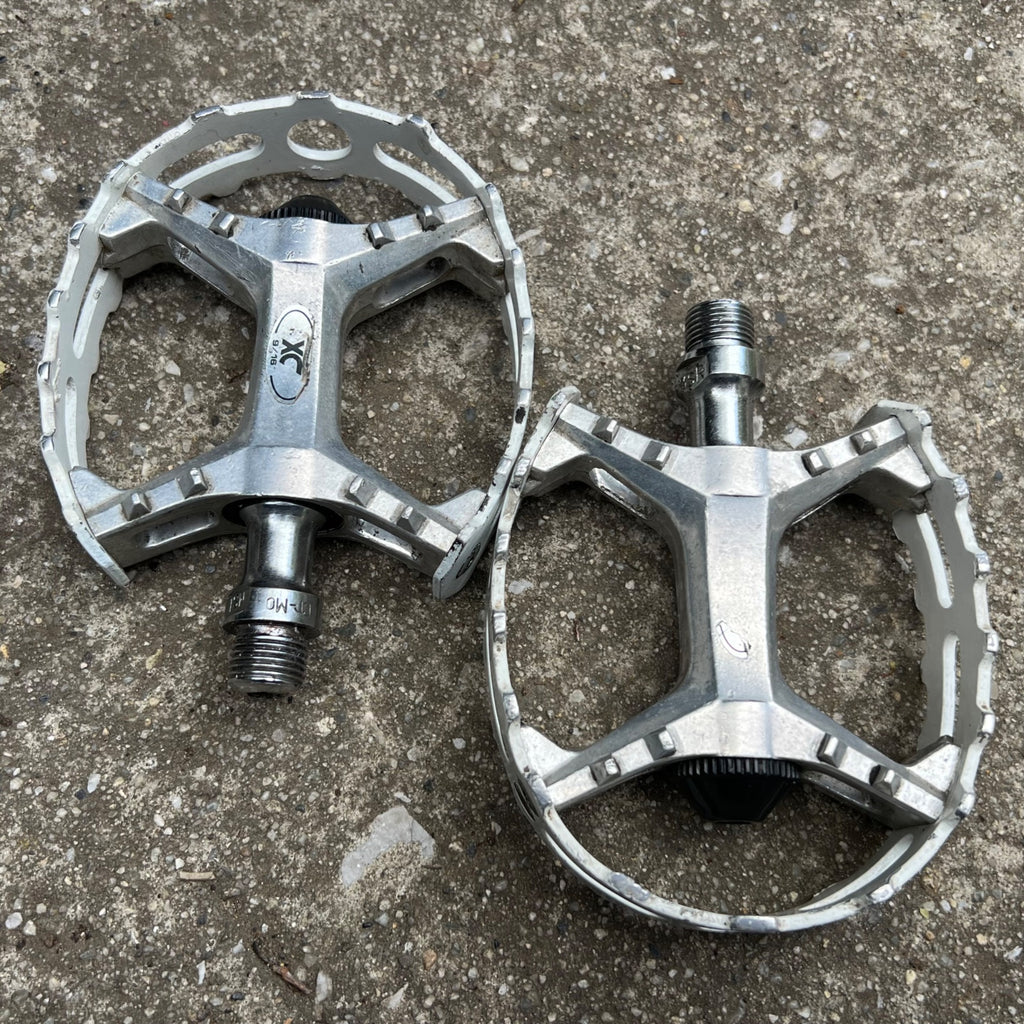 Suntour XC-II White 9/16” Pedals Vintage Retro Bike Mountain MTB ATB XC2 