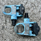 Used Look KEO Elle Sprint Clipless Pedals Blue Road Bike Gravel Cycling Black-Bicycle Bin