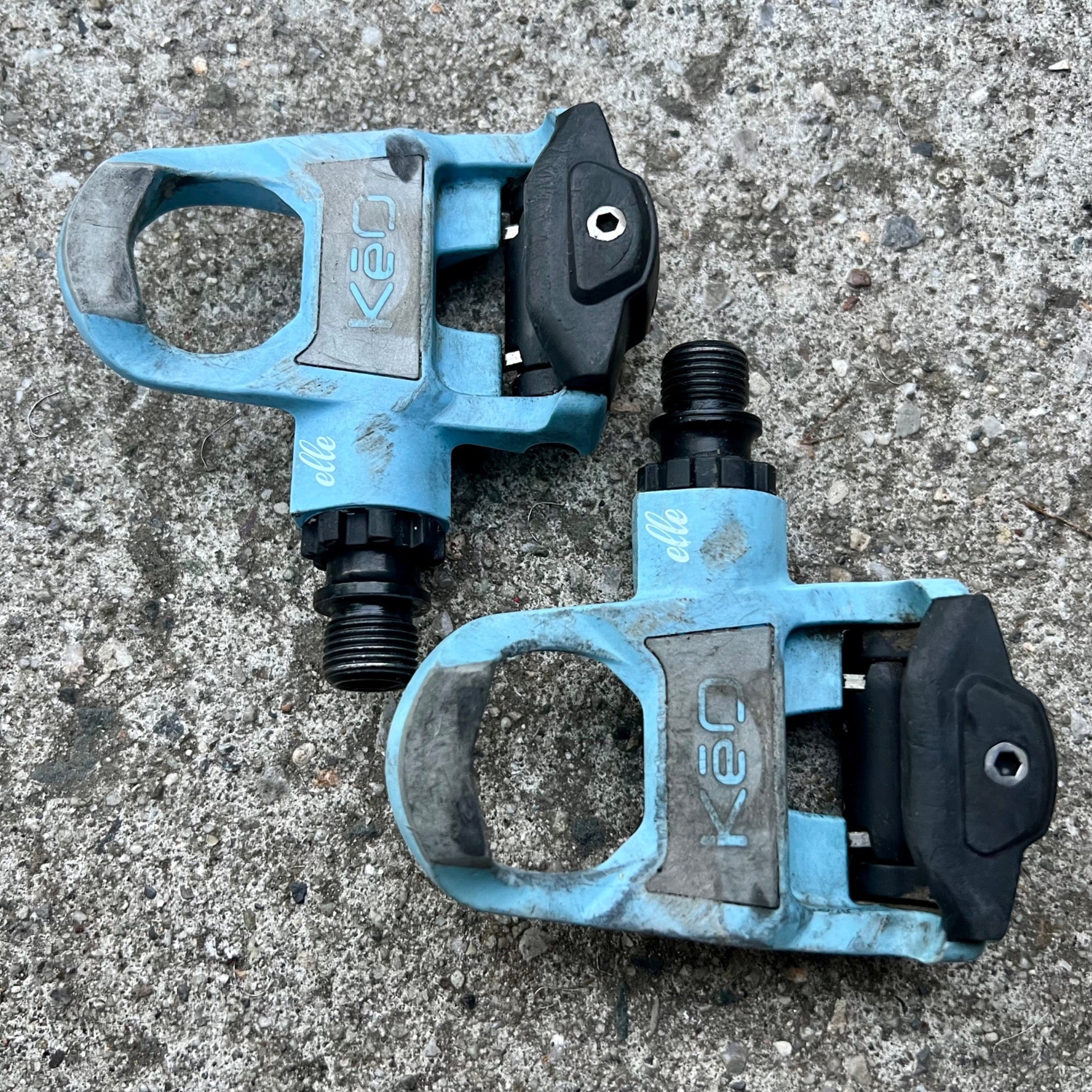 Look KEO Elle Sprint Clipless Pedals Blue Road Bike Gravel Cycling Black 
