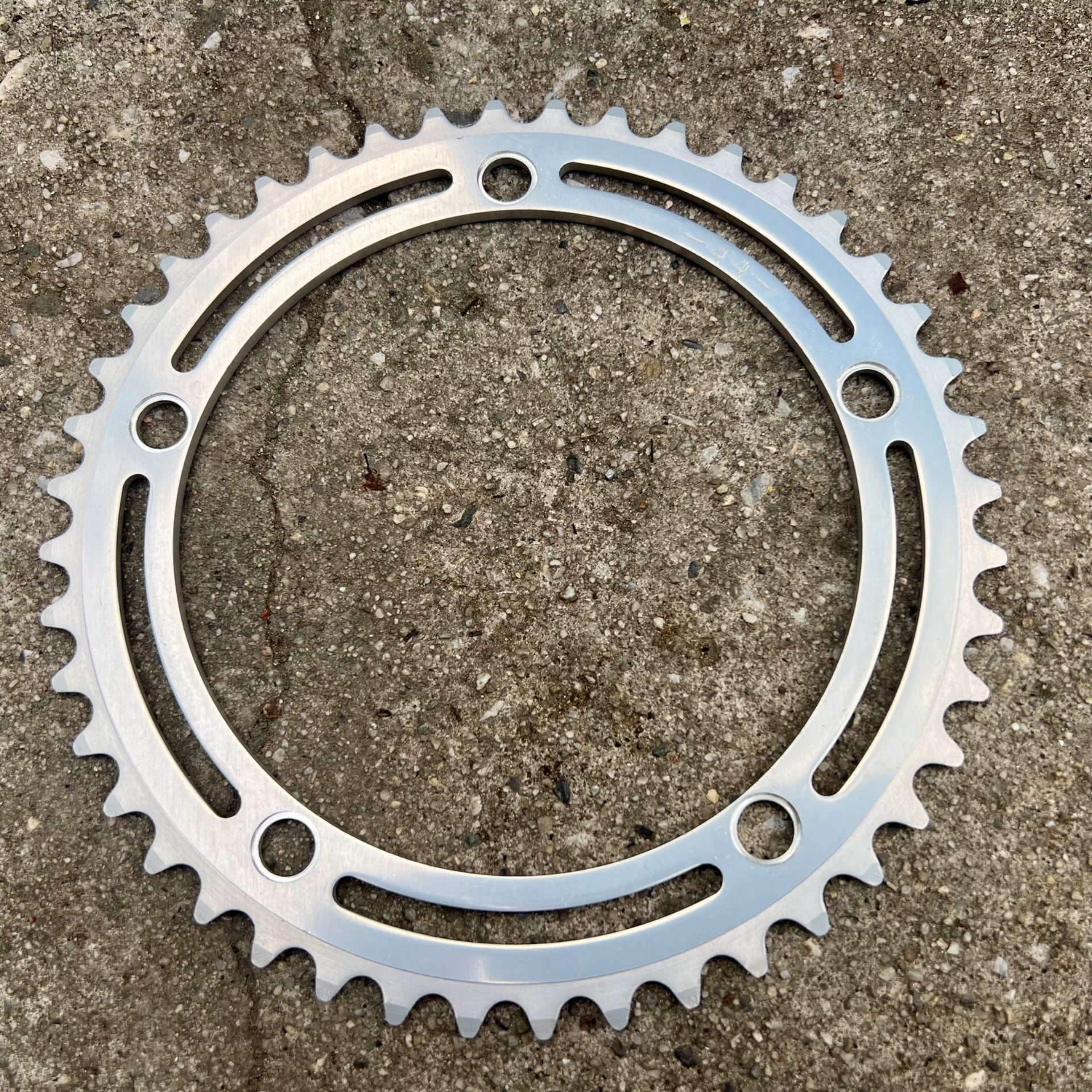 NOS Campagnolo Style 144 BCD 44T Chainring Silver Road Track Bike Vintage Retro 