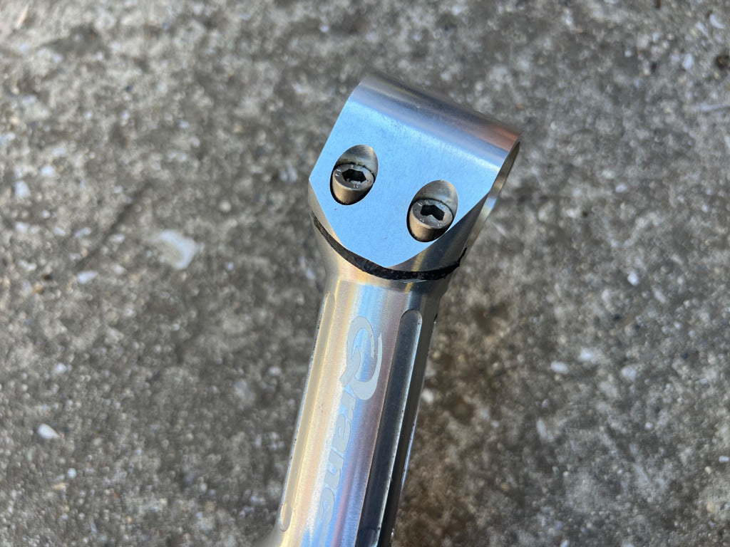 Qranc 125x25.4mm Stem 1 1/8” Threadless Silver Aluminum Vintage MTB Mountain  - Image 3