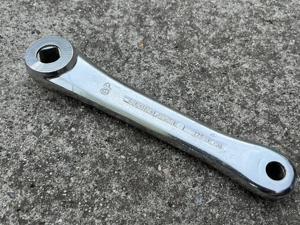 Sugino GP Triple Crankset 46/36/24 175mm Vintage MTB Gravel Silver Crankset ATB - Image 3