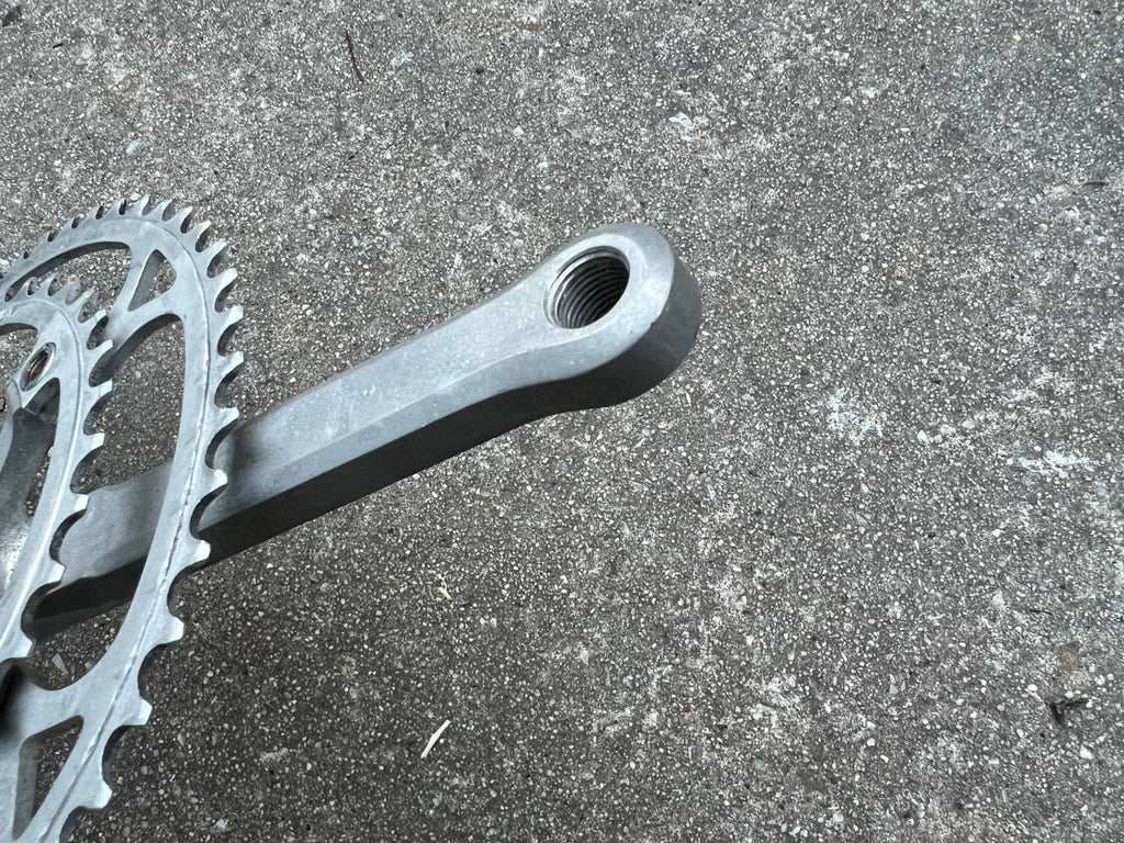 Zeus Crankset 38/52T 170mm Vintage Road Bike Silver Square Taper Double  - Image 3