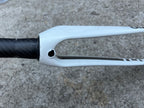 Used Giant TCR Carbon Fork 700c 1 1/4” Threadless White 7.5in Steerer-Bicycle Bin