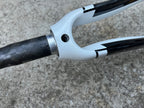 Used Focus FF Carbon Fork 700c 1 1/8” to 1 1/4” Tapered Threadless Rigid Black White-Bicycle Bin