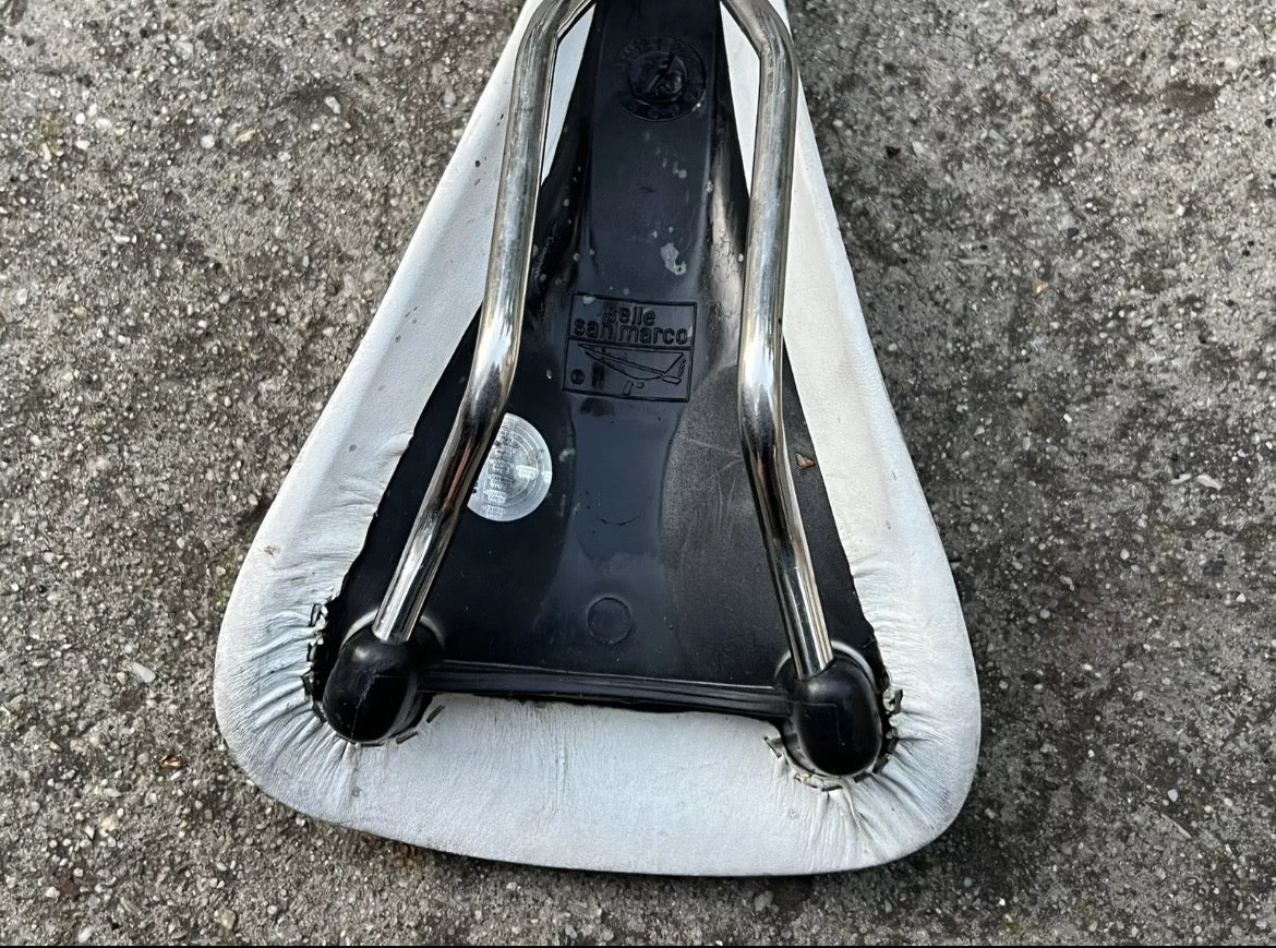 Selle San Marco Concor Light Racing Team Saddle White Retro Racing Vintage 213g - Image 3