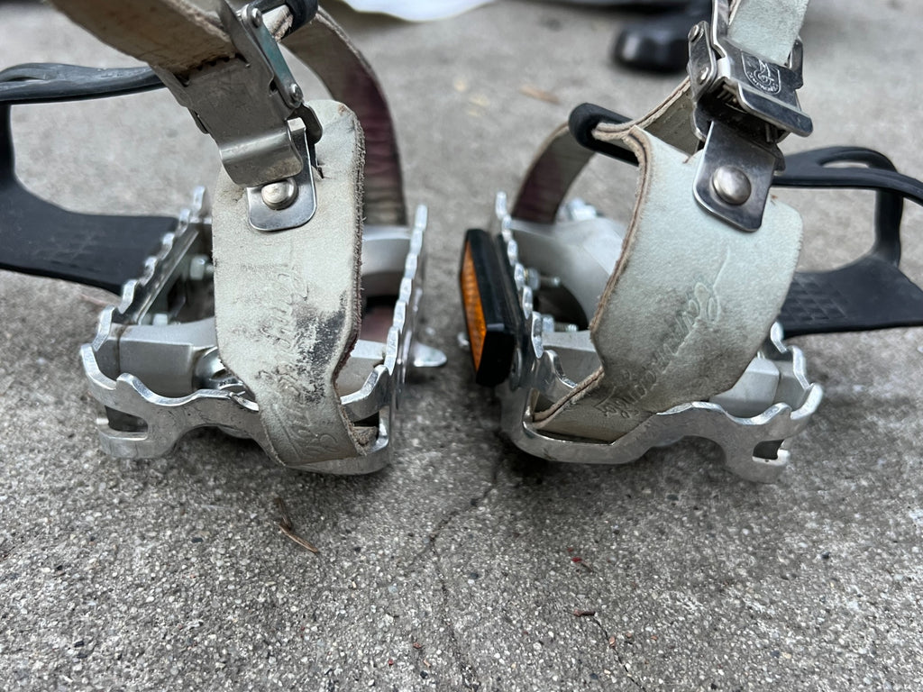 Campagnolo Centaur MTB Pedals Vintage 9/16 Mountain Bike 90’s Chrome Toe Strap - Image 3