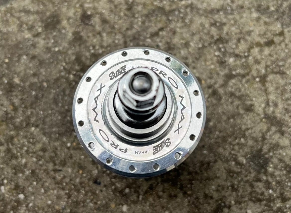 Suzue Pro Max Track Hubset Silver 100/120mm 32H Hole Flip Flop High Flange Road - Image 3