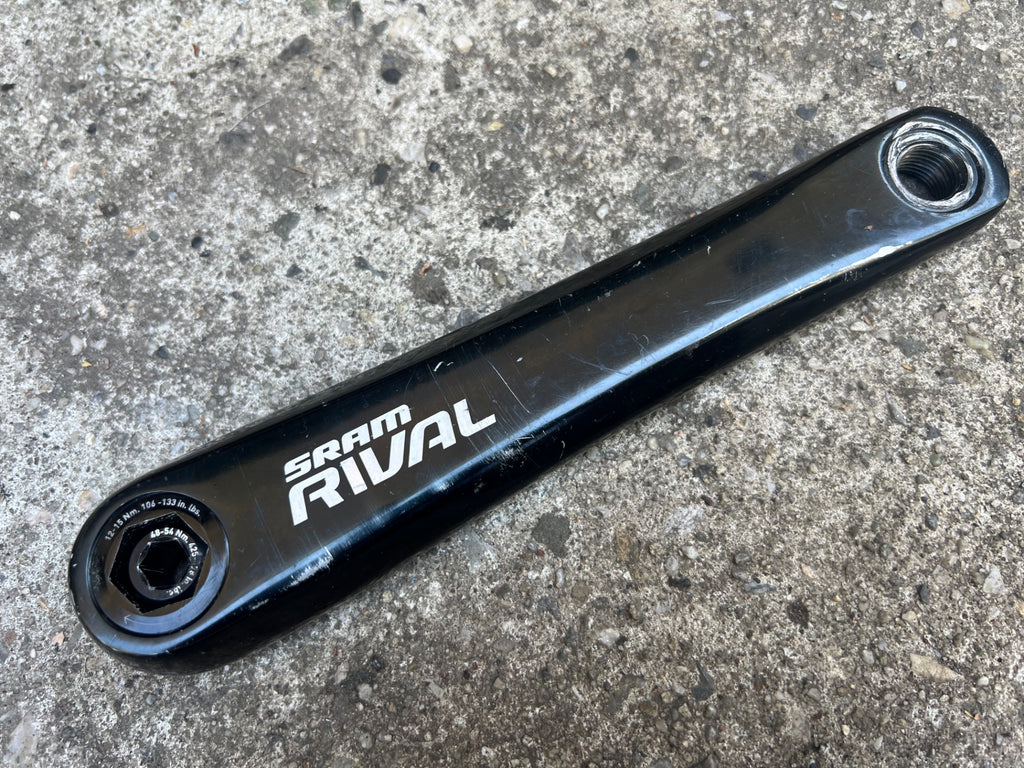 SRAM Rival GXP 24mm 34/50T 172.5mm Crankset Double Road Bike Black Aluminum 10sp - Image 3