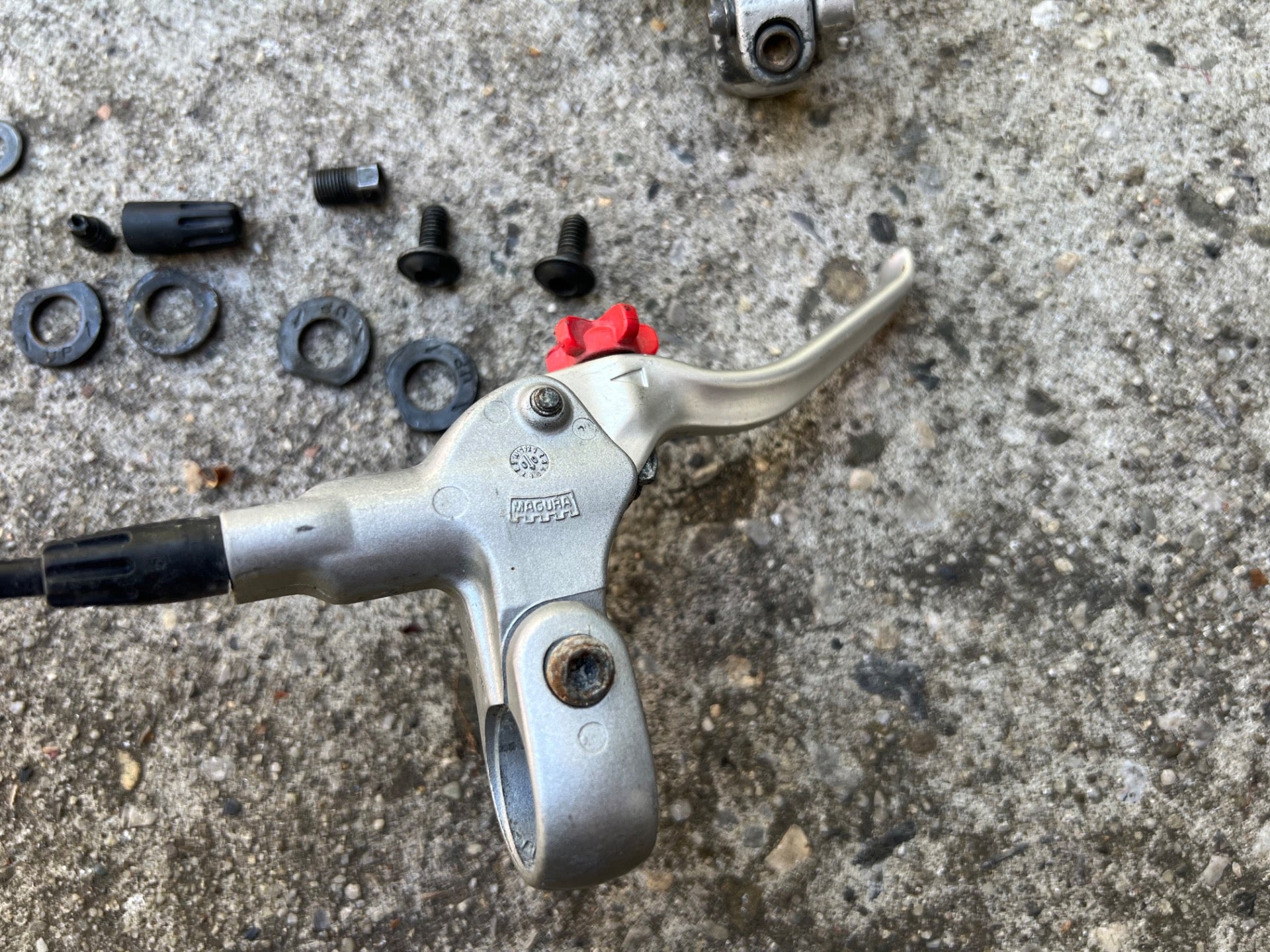 Magura Evolution Evo HS Brakes Silver Aluminum Steel Front and Rear Vintage MTB  - Image 3