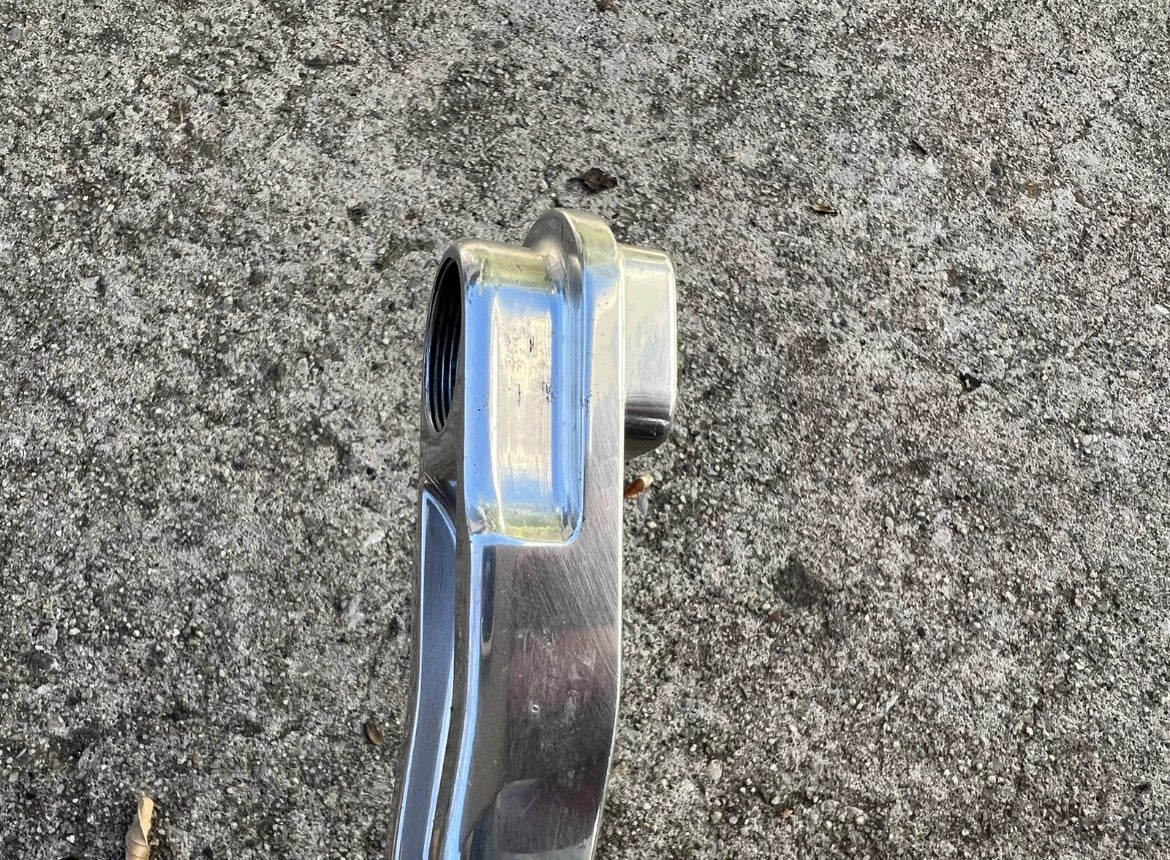 MINT Kooka Road Cranks 130 BCD 175mm Silver Vintage Retro Bike CNC Double Rare - Image 3