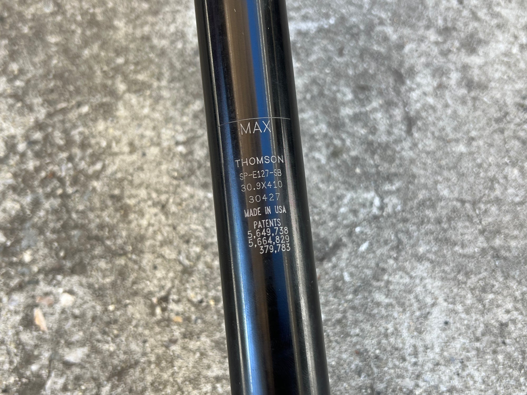 Thomson E127 30.9x410mm Seatpost Black MTB Mountain Bike Setback Uncut