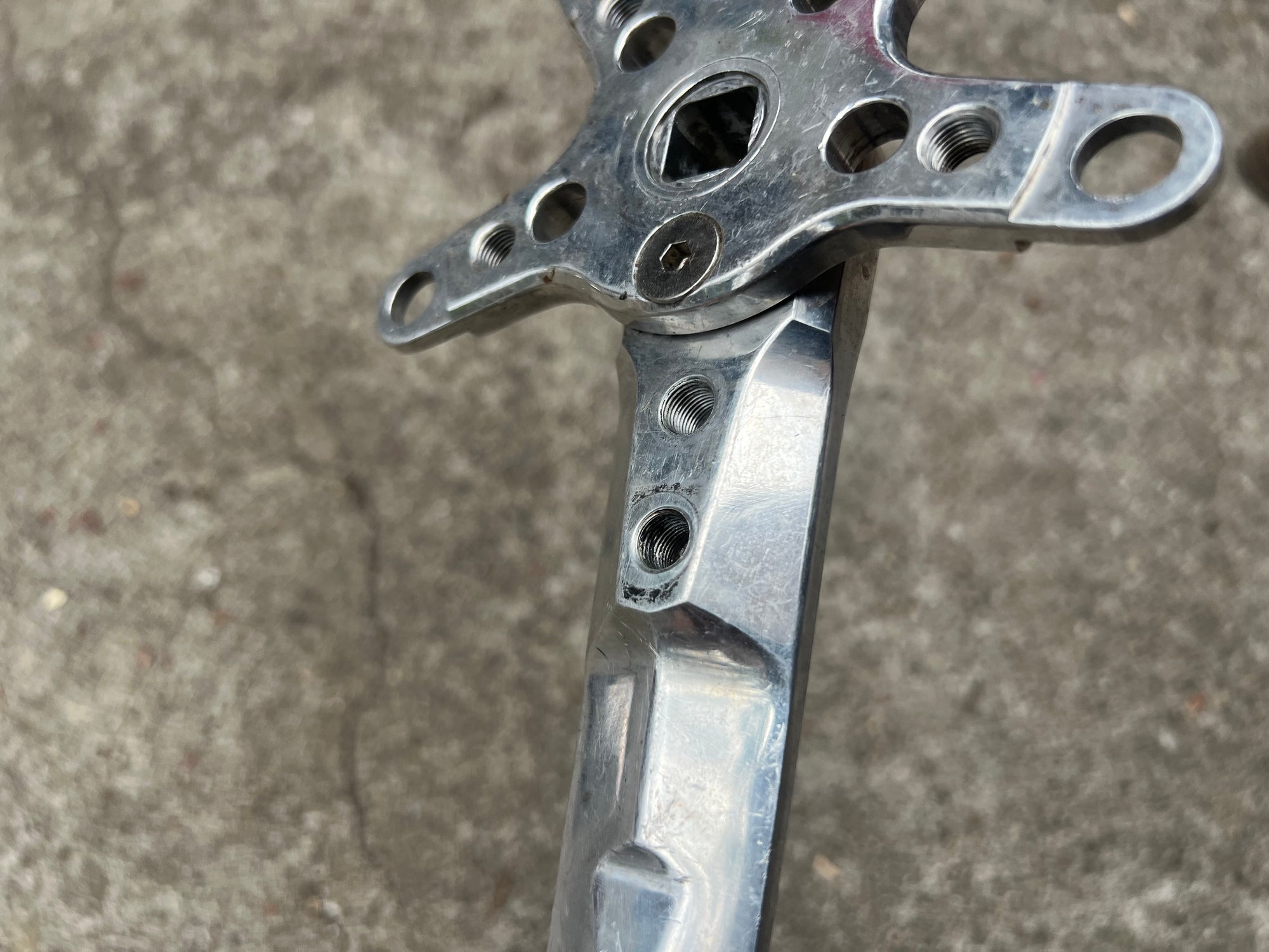 Samson 175mm 110/74 BCD Drive Side Crank Arm Vintage MTB Silver 5 Bolt