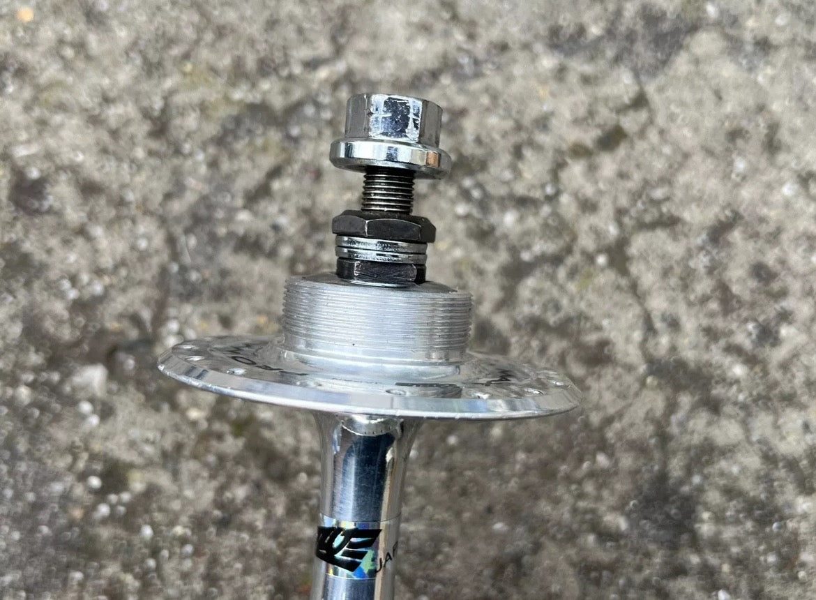 Suzue Pro Max Track Hubset Silver 100/120mm 32H Hole Flip Flop High Flange Road - Image 4