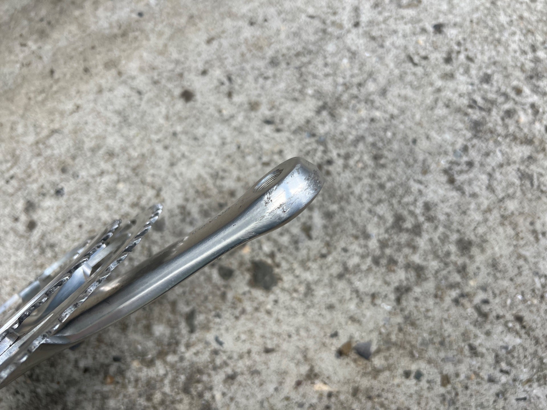 Campagnolo C-Record Crankset 170mm 53/42T Vintage Retro Road Bike Silver Campy - Image 4