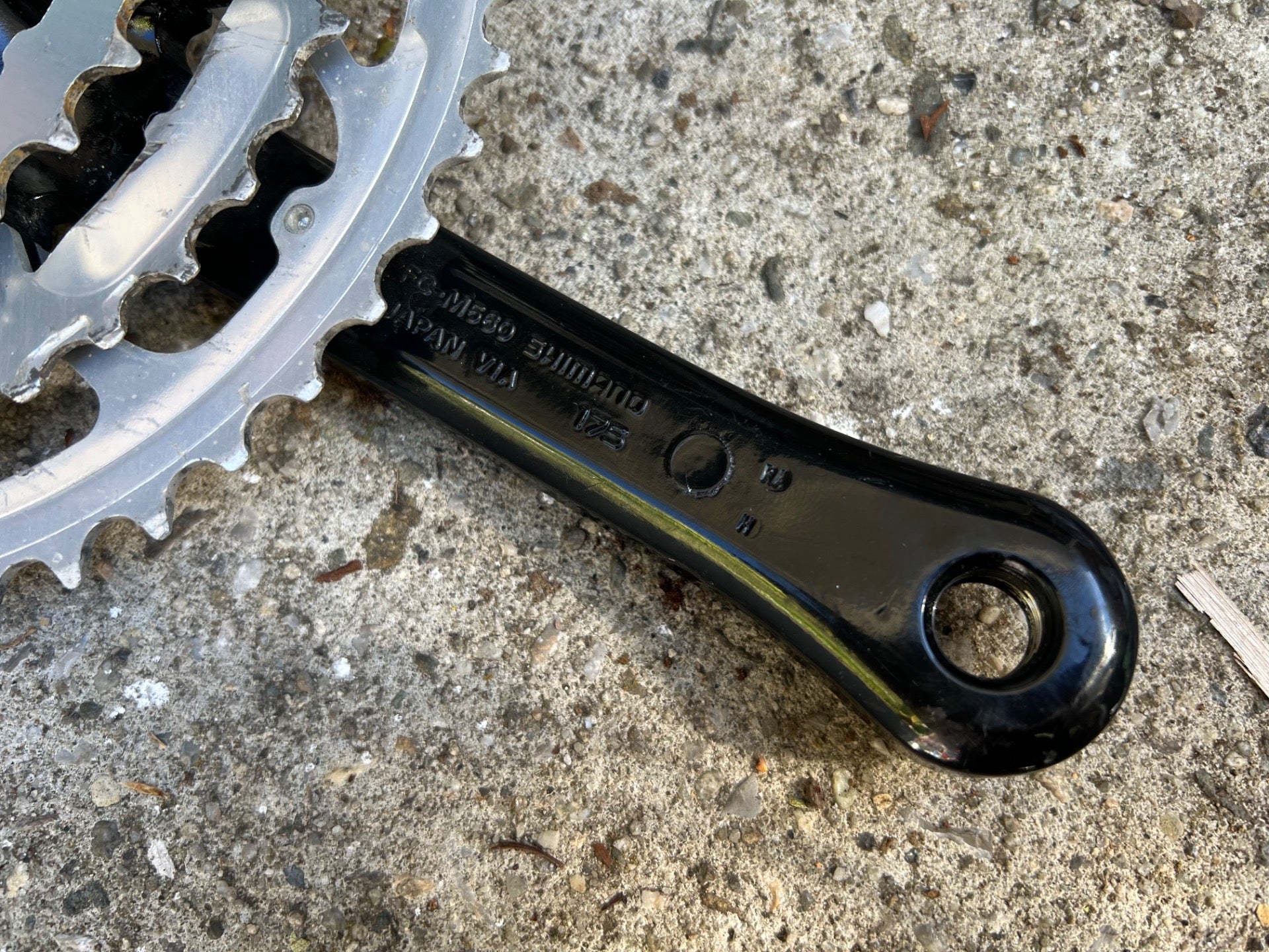 Shimano Deore LX FC-M560 175mm Crankset 46-36-26T Triple Black Vintage MTB Retro - Image 4