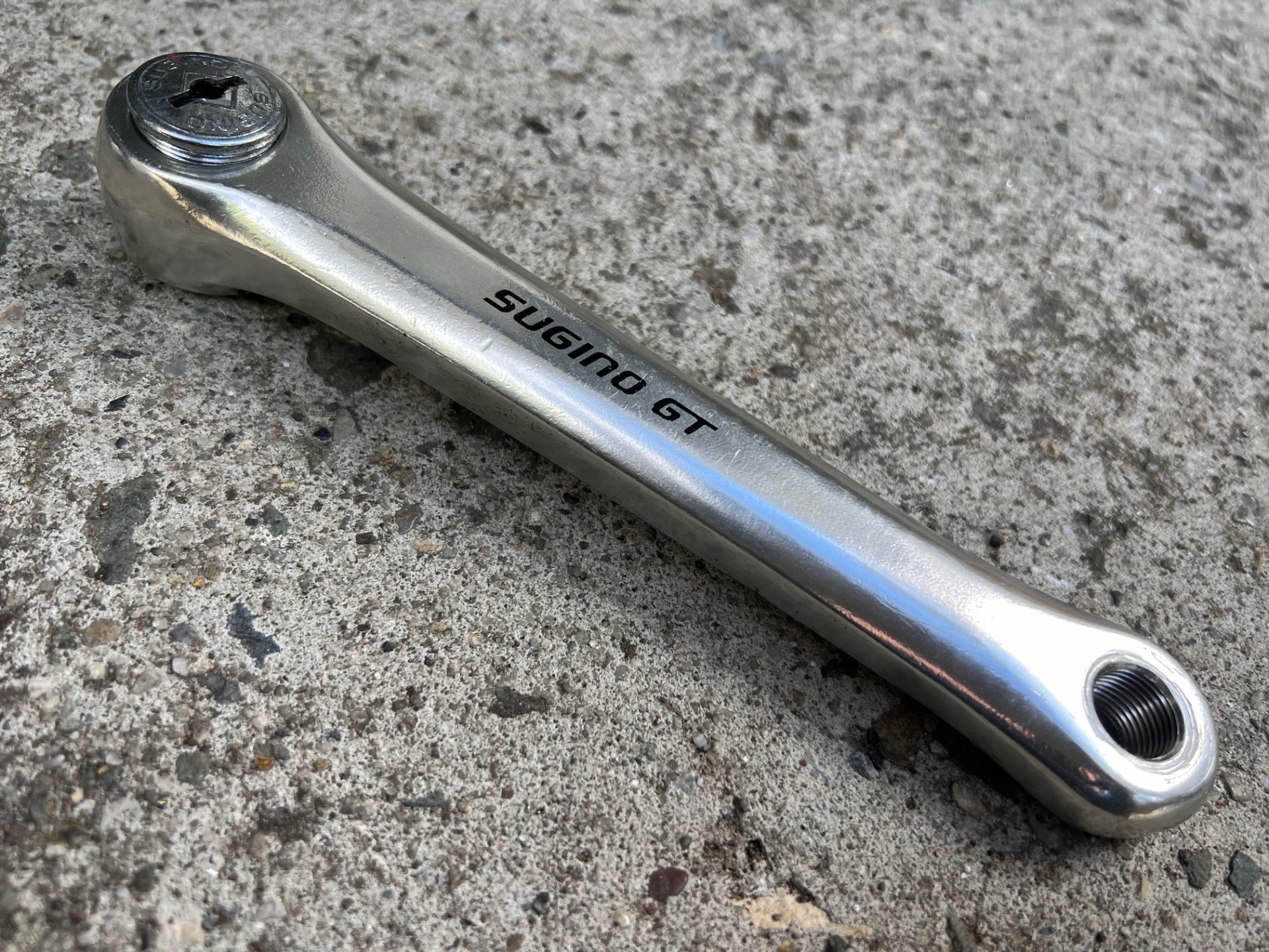 Sugino GT 165mm 42/52T Crankset Vintage Road Bike Silver Touring Double Retro - Image 4