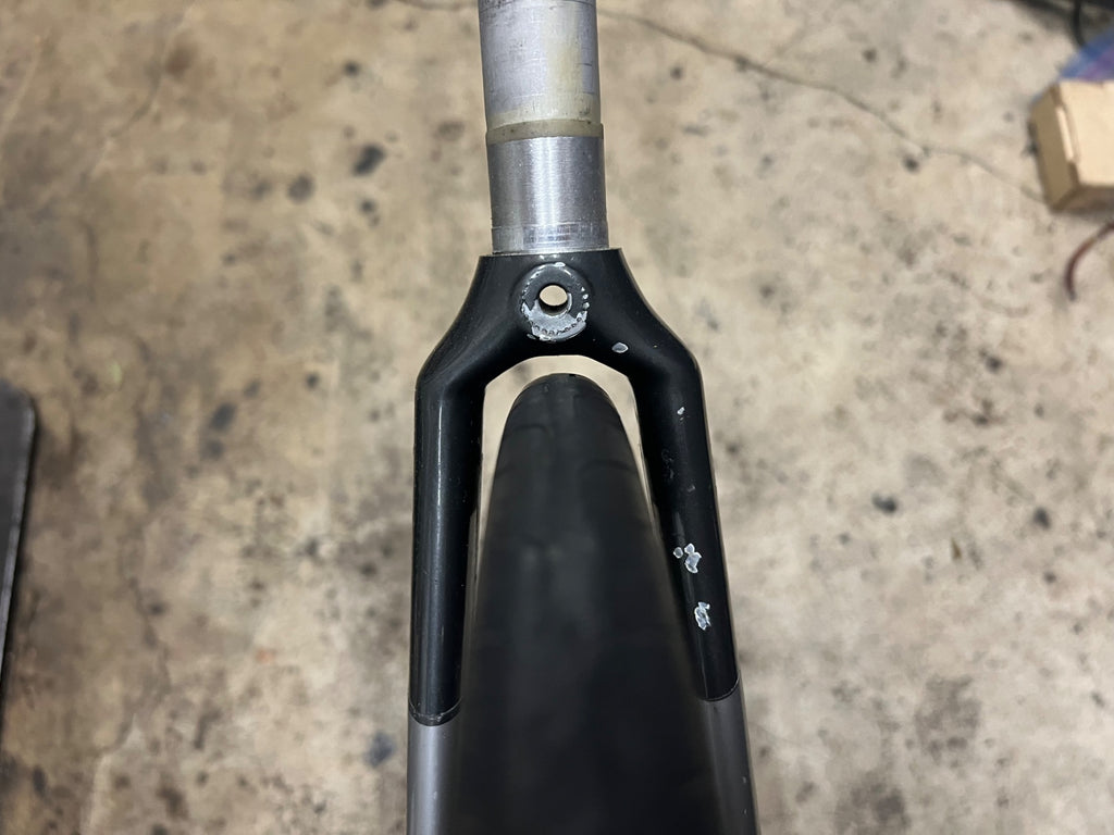 Giant Carbon Fork Aero 700c 1” 10.5” Threadless Steerer Road Yellow Gray Bike - Image 4