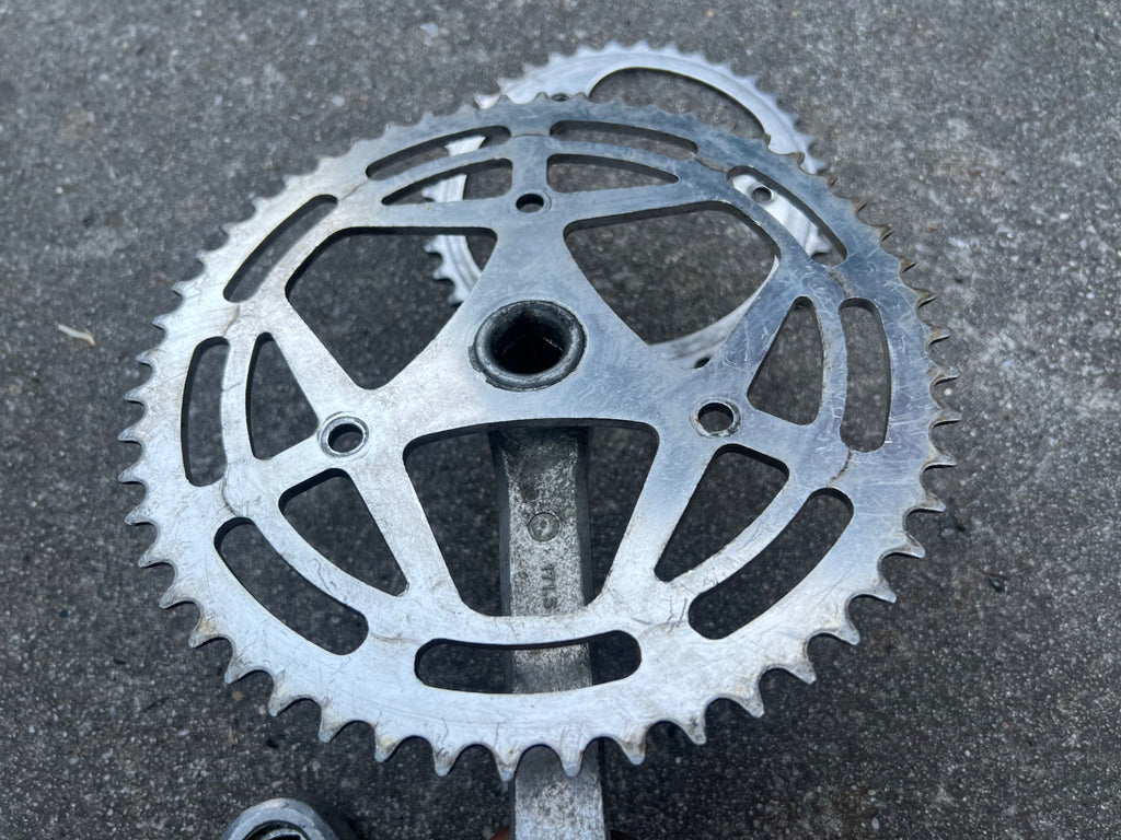 Used SR Melt Forged Crankset 3 Bolt 39/52 Double Vintage Road Bike Touring-Bicycle Bin