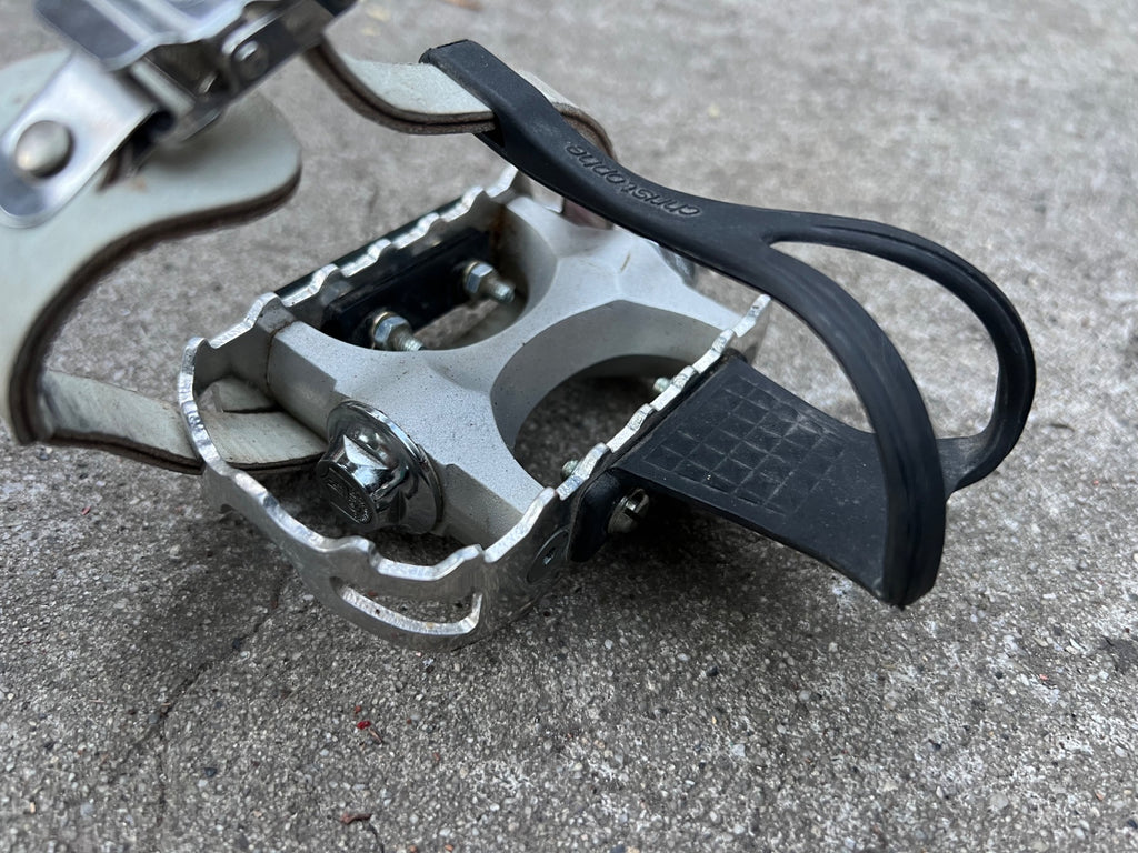 Campagnolo Centaur MTB Pedals Vintage 9/16 Mountain Bike 90’s Chrome Toe Strap - Image 4