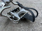 Used Campagnolo Centaur MTB Pedals Vintage 9/16 Mountain Bike 90’s Chrome Toe Strap-Bicycle Bin