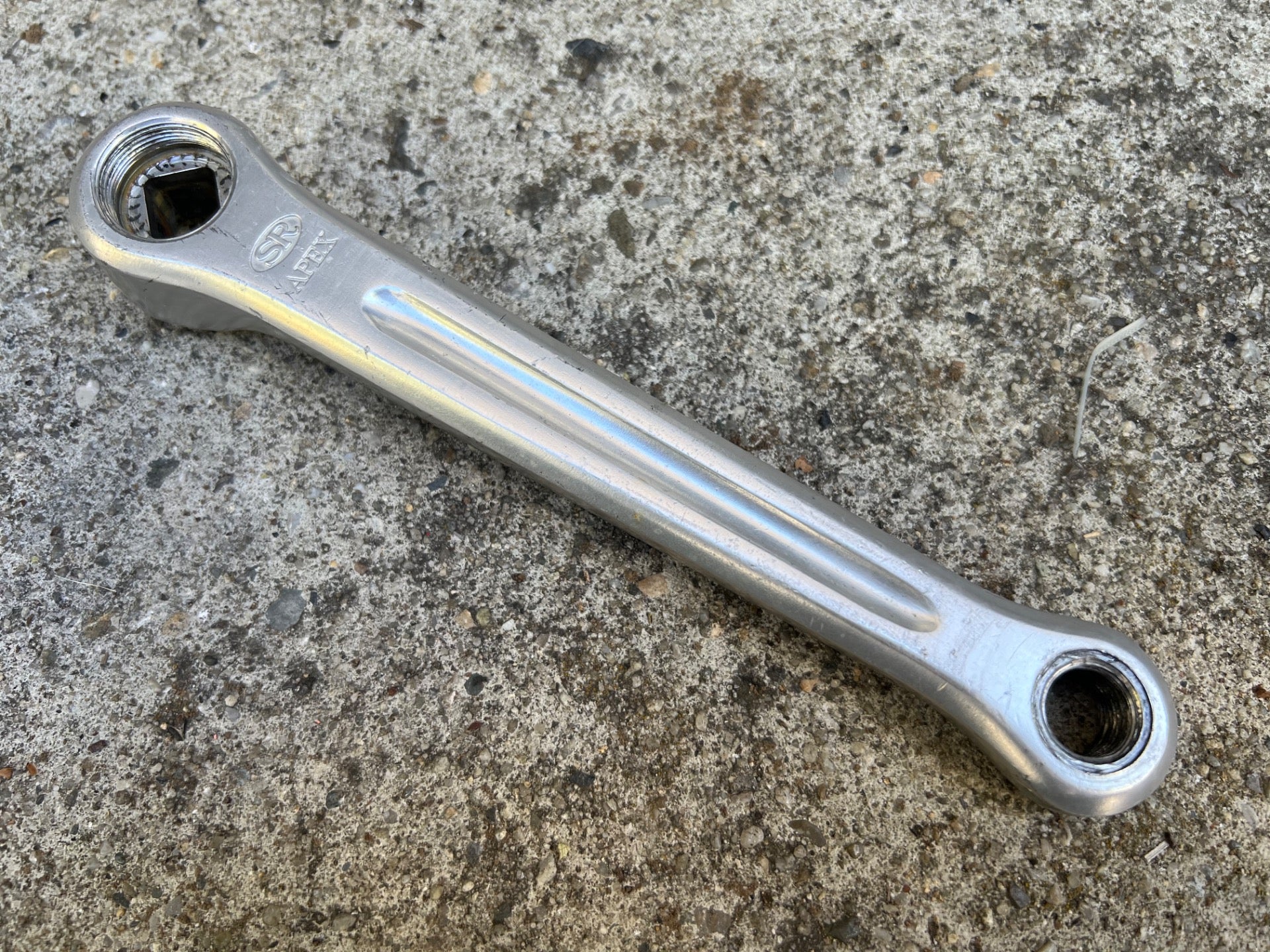 SR Apex RG Crankset 170mm 52-40T Double Vintage Road Touring Bike Silver Gray  - Image 4