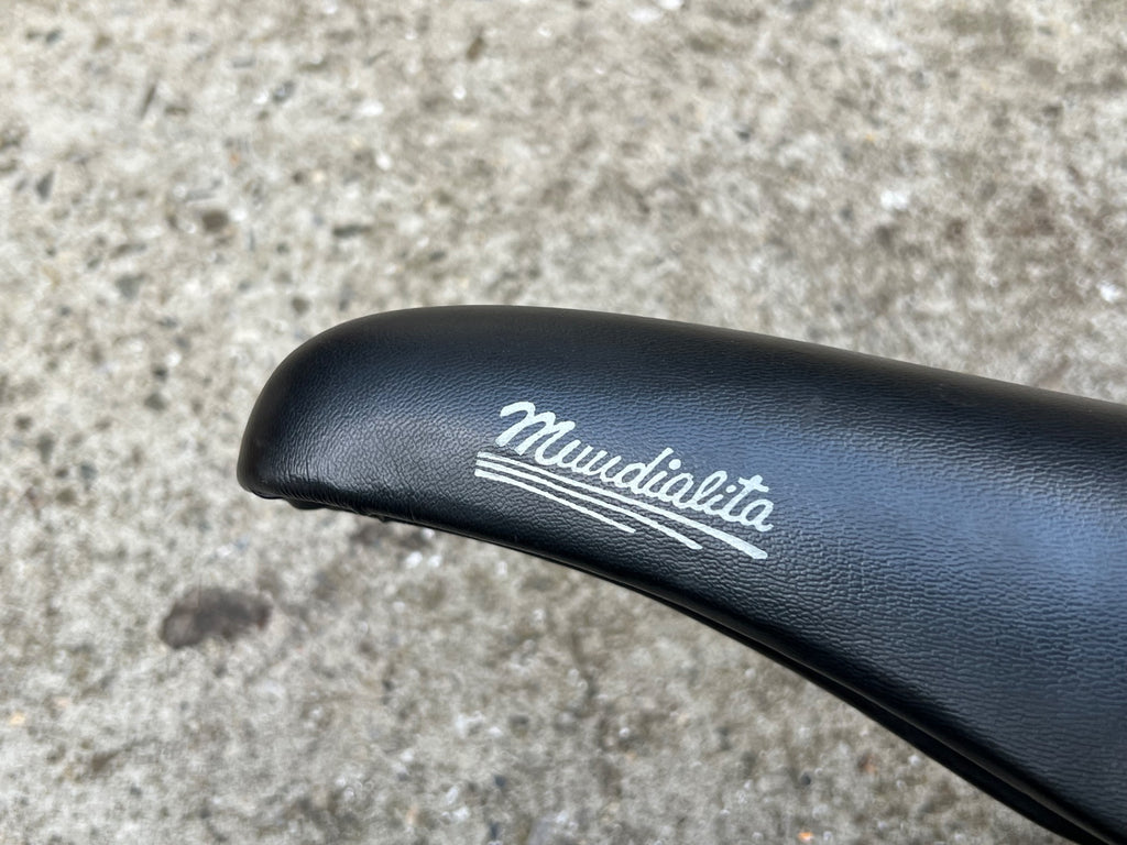 Mundialita Italia Vintage Road Bike Saddle Racing Black Italy Retro - Image 4