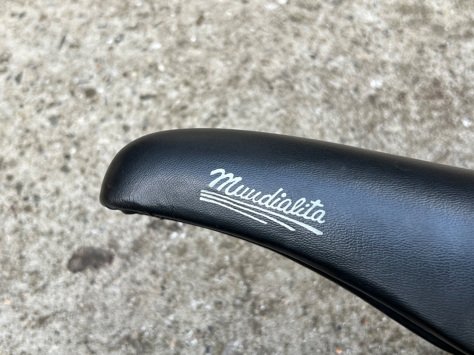 Mundialita Italia Vintage Road Bike Saddle Racing Black Italy Retro - Image 4