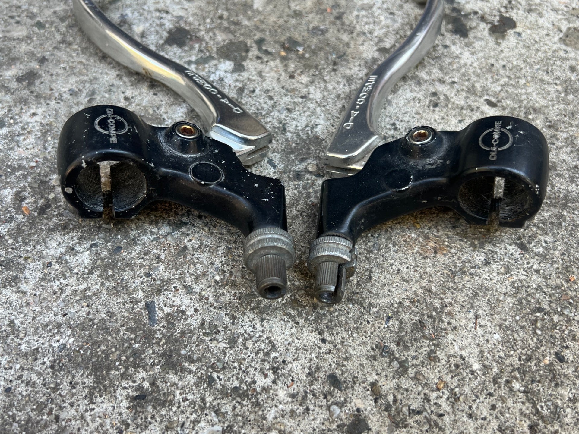 Dia Compe Cantilever Brake Levers Vintage Moto Black 4 Finger 80’s MTB ATB  - Image 4