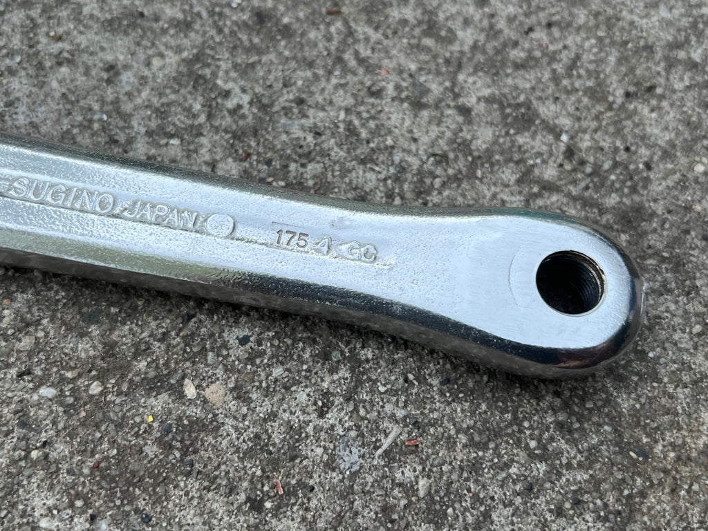 Sugino GP Triple Crankset 46/36/24 175mm Vintage MTB Gravel Silver Crankset ATB - Image 4