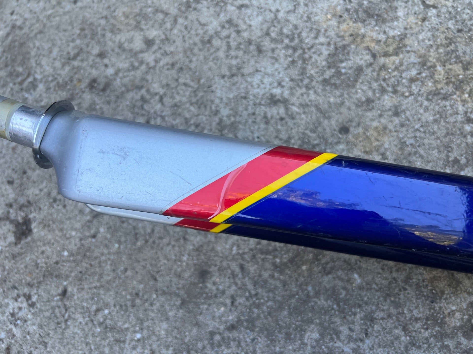 Vintage Carbon 700c Fork 1” 11.75” Threadless Steerer Blue Red Gray Silver Road  - Image 4