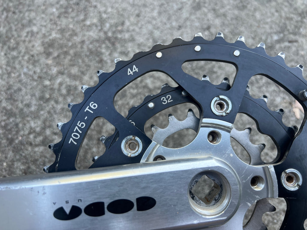 Cannondale CODA Crankset 175mm 44/32/22 Triple Silver Vintage Retro MTB USA  - Image 4