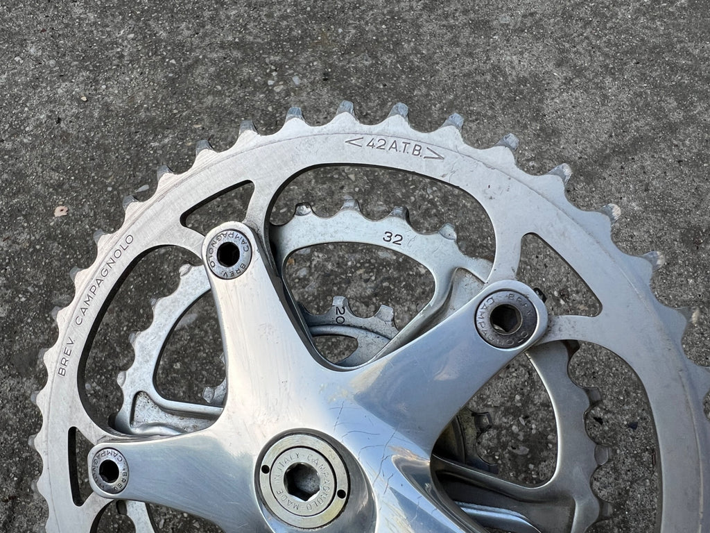 Campagnolo Icarus Record OR MTB Crankset 175mm 20/32/42T Triple Campy Silver  - Image 4