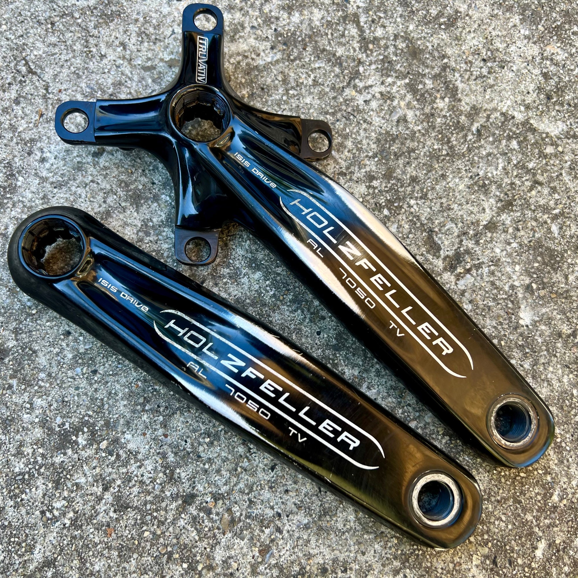 Truvativ Holzfeller ISIS 170mm 104/64 BCD Downhill MTB Double Triple Black Crankset