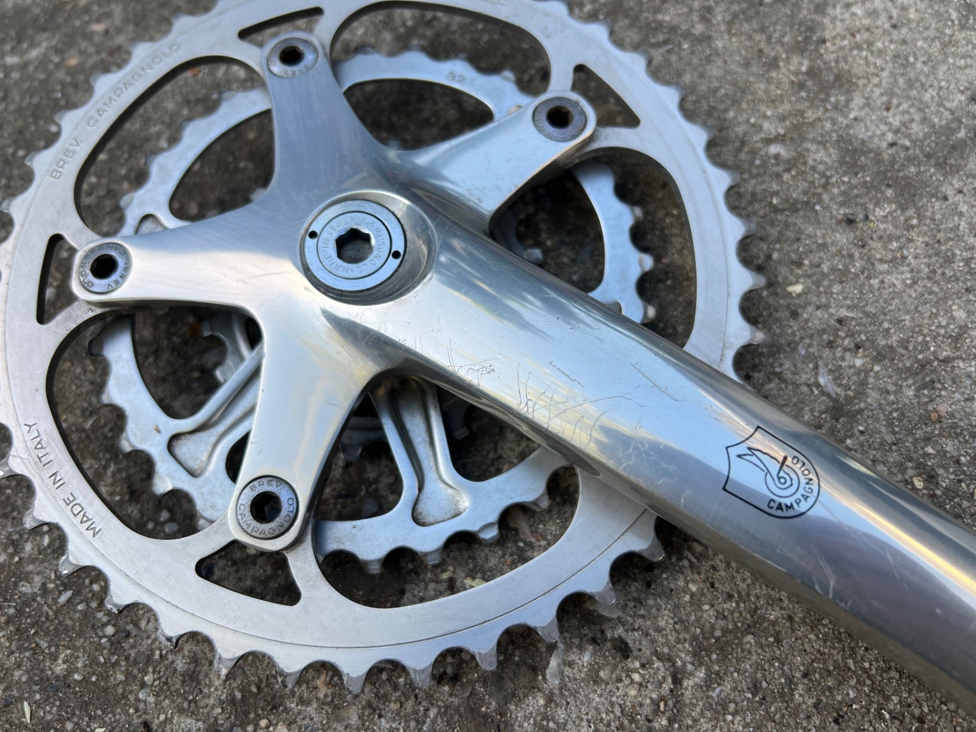 Campagnolo Icarus Record OR MTB Crankset 175mm 20/32/42T Triple Campy Silver  - Image 5
